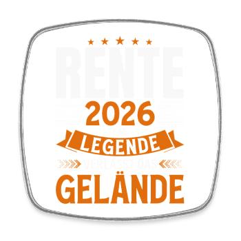 Pensioner 2026 Gift Man Pension Retirement Funny - Square fridge magnet - white - Front