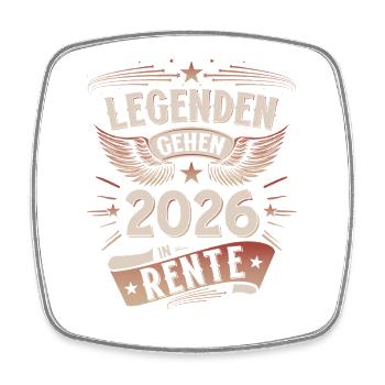 Pension de pensionnaire de l’homme à cadeaux de retraite 2026 Drôle - Magnet carré - blanc - Devant