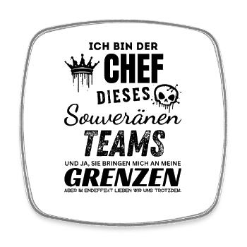 Patron fier du Patron de l’équipe Souveraine Cadeau - Magnet carré - blanc - Devant