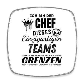Stolzer Chef des einzigartigen Teams Chef Geschenk - Square fridge magnet - white - Front