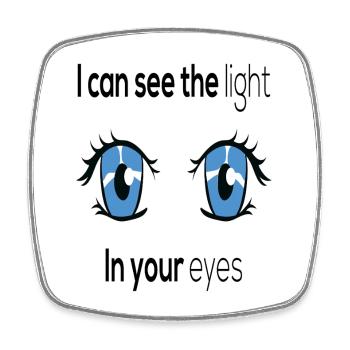I Can See The Light In Your Eyes Anime Graphic - Square fridge magnet - white - Front