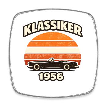 Klassiker 1956 Oldtimer Retro Shirt - Viereckiger Kühlschrankmagnet - Weiß - Vorne