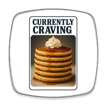 Cravings | Pancake Foodie - Square fridge magnet - white - Front
