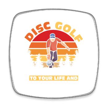 Disc Golf Geschenke Discgolf - Viereckiger Kühlschrankmagnet - Weiß - Vorne