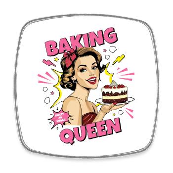 Cuisson Gâteau Cuisson Reine Cuisson Fée Boulanger Pop Art - Magnet carré - blanc - Devant