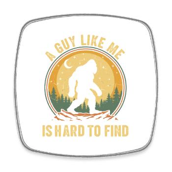 T-shirt rétro Bigfoot Retro Sasquatch drôle - Magnet carré - blanc - Devant