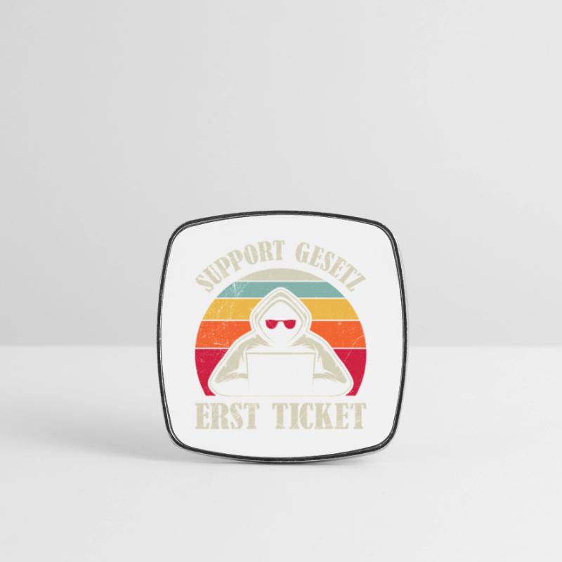 Computer Science Coder SUPPORT LAW FIRST TICKET Square fridge magnet