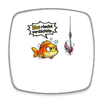 Angler Humor Fish Saying Gift - Square fridge magnet - white - Front
