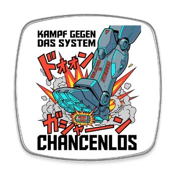 Kampf_Gegen_Das_System - Square fridge magnet - white - Front