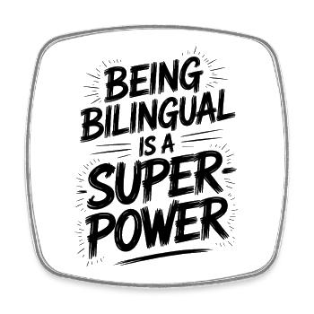 Foreign Language Sayings Funny Foreign Language Gift - Square fridge magnet - white - Front