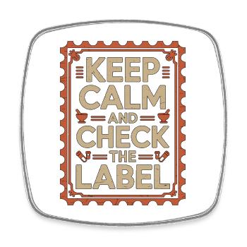 Pharmacist Student Counting Pills Pharmacy Trainee - Square fridge magnet - white - Front