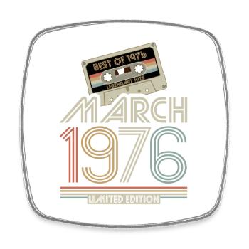 Best of March 1976 Kassette | Limited Edition - Viereckiger Kühlschrankmagnet - Weiß - Vorne
