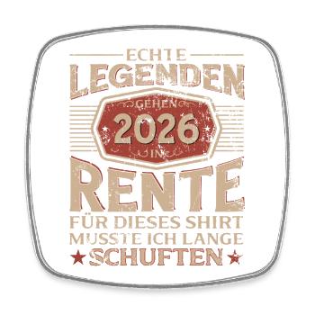 Pension Gift Man Retraite retraite 2026 Drôle - Magnet carré - blanc - Devant