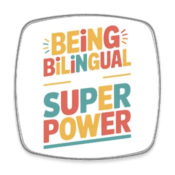 Foreign Language Sayings Funny Foreign Language Gift - Square fridge magnet - white - Front