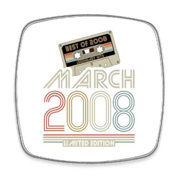Meilleures cartes de mars 2008 | Édition limitée - Magnet carré - blanc - Devant