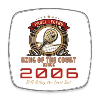 Padel Legende 2006, Geburtstags Shirt, Hoodie, Mug - Viereckiger Kühlschrankmagnet - Weiß - Vorne