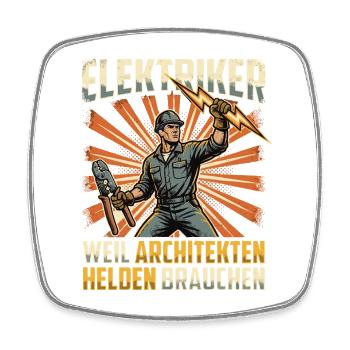 T-shirt d’électricien pour Craftsman Heroes - Magnet carré - blanc - Devant