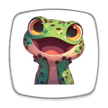 Lézard des lézards - Magnet carré - blanc - Devant