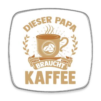 Coffee Father Father's Day Dad - Square fridge magnet - white - Front