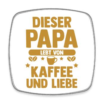 Coffee Father Father's Day Dad - Square fridge magnet - white - Front