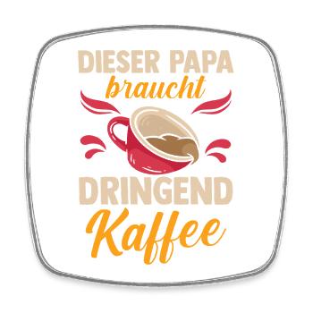 Coffee Father Father's Day Dad - Square fridge magnet - white - Front