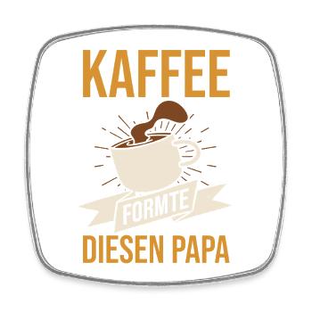 Kaffee Vater Vatertag Papa - Viereckiger Kühlschrankmagnet - Weiß - Vorne