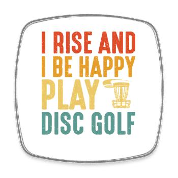 Disc Golf Geschenke Discgolf - Viereckiger Kühlschrankmagnet - Weiß - Vorne