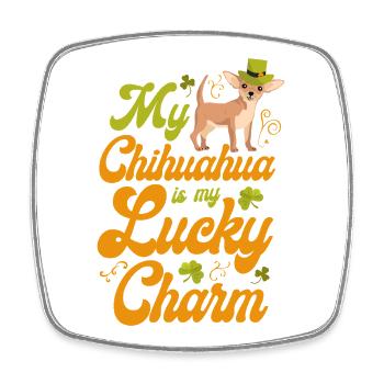 Chihuahua Chihuahueño St Patrick - Magnet carré - blanc - Devant