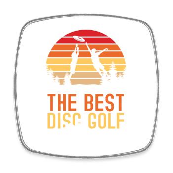 Disc Golf Geschenke Discgolf - Viereckiger Kühlschrankmagnet - Weiß - Vorne