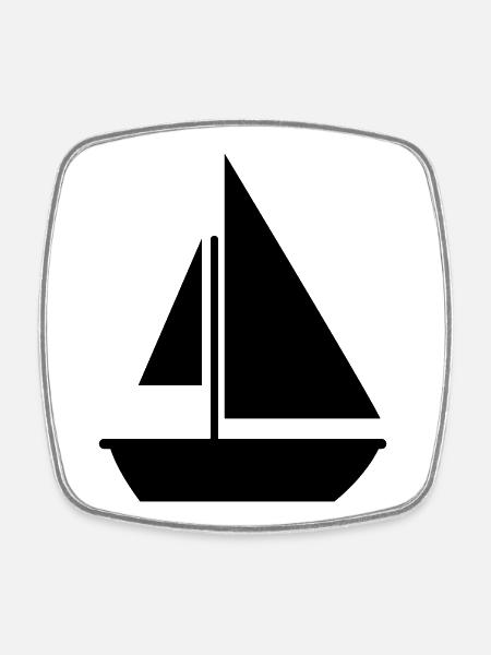 Voile - Magnet carré - blanc