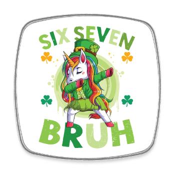 Einhorn-St. Patrick's Day - Viereckiger Kühlschrankmagnet - Weiß - Vorne
