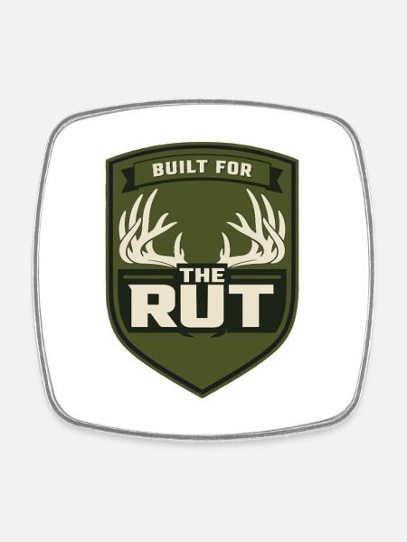 White-tailed hunter White-tail hunting Deer hunting - Square fridge magnet - white