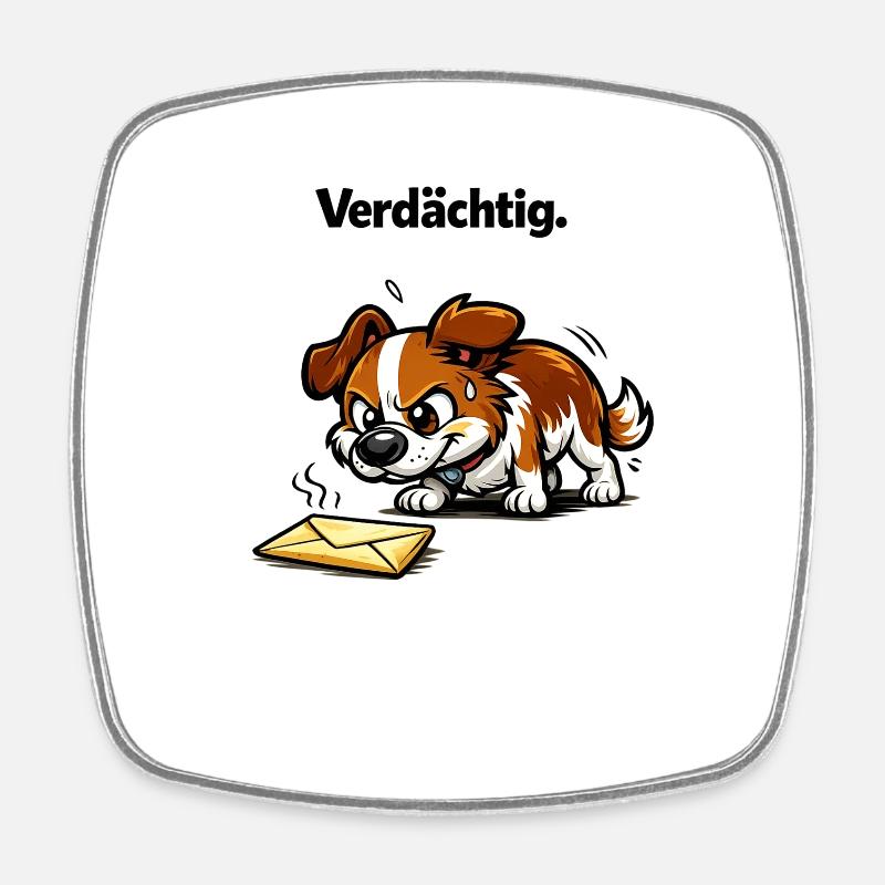 Dog Saying Gift - Square fridge magnet - white