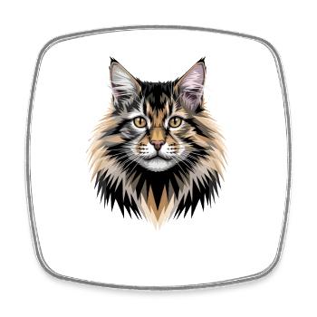 Cat Norwegian Forest Cat Norwegian Forest Cats - Square fridge magnet - white - Front