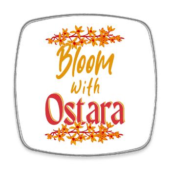 Blühe mit Ostara Frohes Ostern Frühlings-Tagundnachtgleiche - Viereckiger Kühlschrankmagnet - Weiß - Vorne