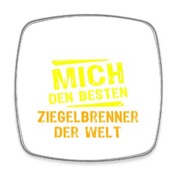 Brick Burner Gift - Square fridge magnet - white - Front