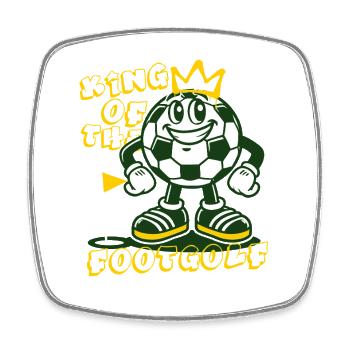 Footgolf Soccer Golf - Square fridge magnet - white - Front