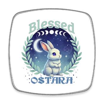 Ostara Happy Easter Pagan Spring Equinox - Square fridge magnet - white - Front