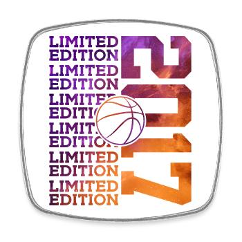 LIMITED EDITION 2017 BASKETBALL 9. GEBURTSTAG - Viereckiger Kühlschrankmagnet - Weiß - Vorne