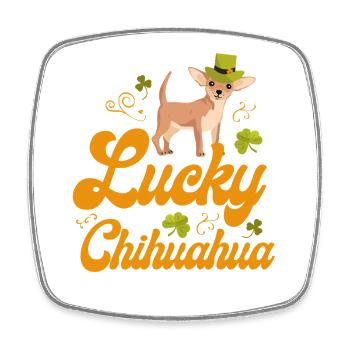 Chihuahua Chihuahueño Lucky - Square fridge magnet - white - Front