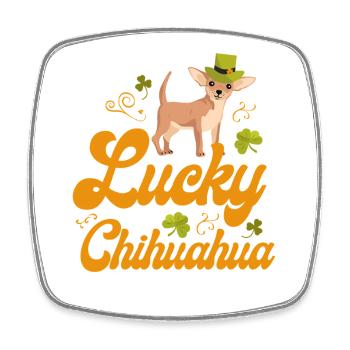 Chihuahua Chihuahueño Lucky - Square fridge magnet - white - Front