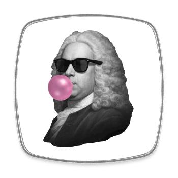 Baroque Bubble Pop - Square fridge magnet - white - Front