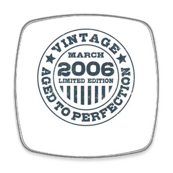 Vintage mars 2006 Édition limitée Circle - Magnet carré - blanc - Devant