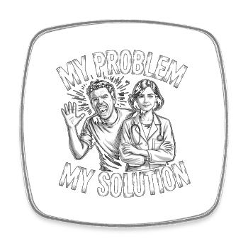 Pharmacist Student My Problem My Pictogram Mom - Square fridge magnet - white - Front