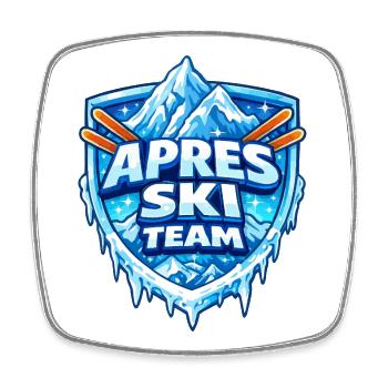 wappen-apres-ski - Viereckiger Kühlschrankmagnet - Weiß - Vorne