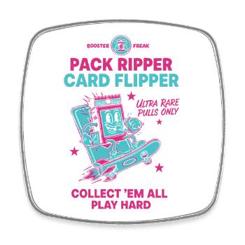 Pack Ripper Card Flipper Ultra Rare Pulls Trading - Square fridge magnet - white - Front