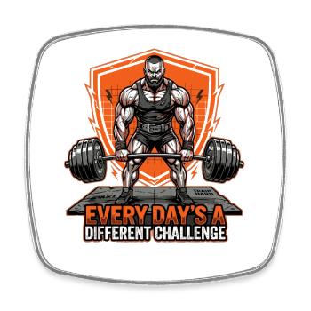 Weightlifters, bodybuilders, weight training, fitness - Square fridge magnet - white - Front
