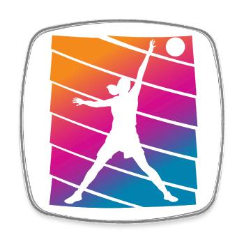 Basketball player - Square fridge magnet - white - Front