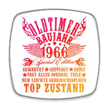 60th Birthday 60 Years Decoration 1965 Gift Funny - Square fridge magnet - white - Front