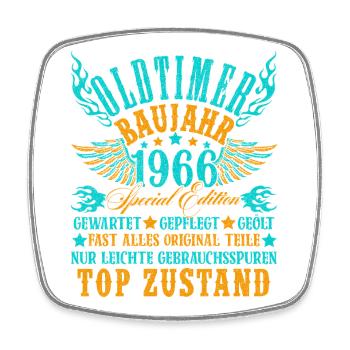60th Birthday 60 Years Decoration 1965 Gift Funny - Square fridge magnet - white - Front
